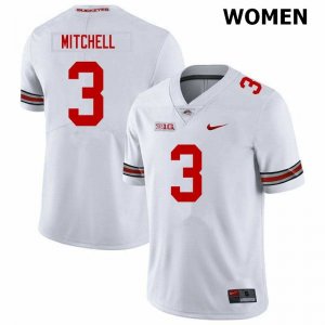 Women's Ohio State Buckeyes #3 Teradja Mitchell White Nike NCAA College Football Jersey Discount JAM7344QE